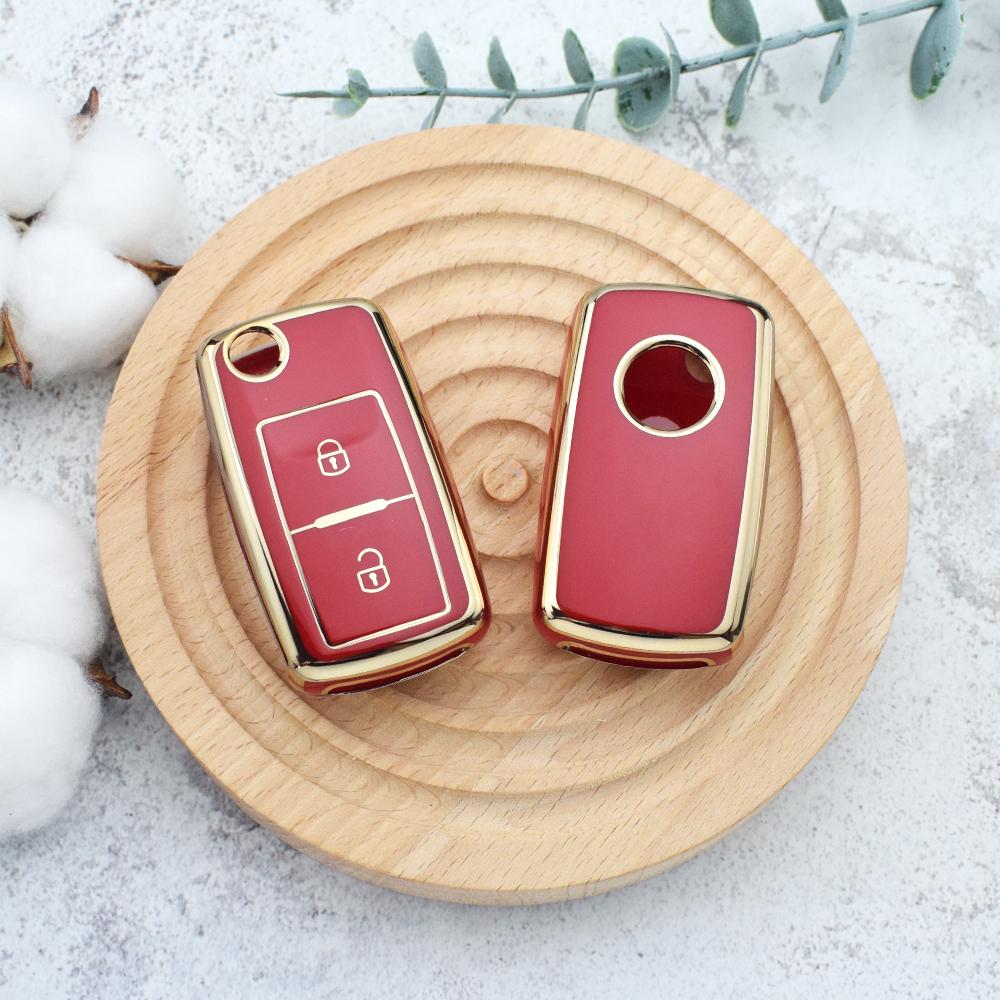 2 кнопки TPU чехол для автомобильного ключа чехол для брелока для VW Volkswagen MK4 Bora Golf 4 5 6 Jetta Passat Polo Bora Touran Skoda Seat