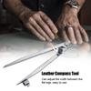 Silver Adjustable Compass Leather Divider Woodworking Compass Rotating Tool  Woodworking