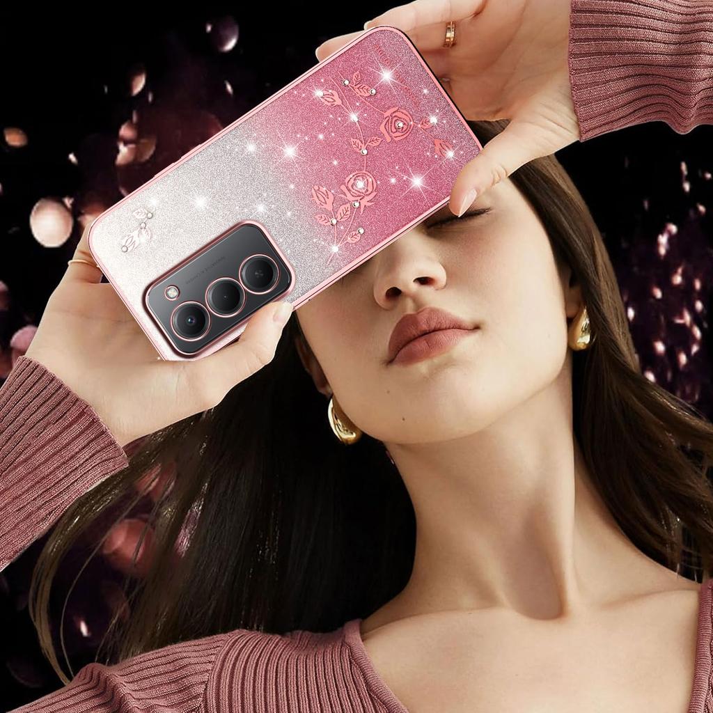 Для Xiaomi Redmi 15 4G (США) (171 мм) Чехол Цветок TPU Гибкий Градиентный Чехол для Телефона