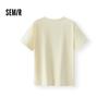 Женская однотонная футболка Semir с круглым вырезом и короткими рукавами