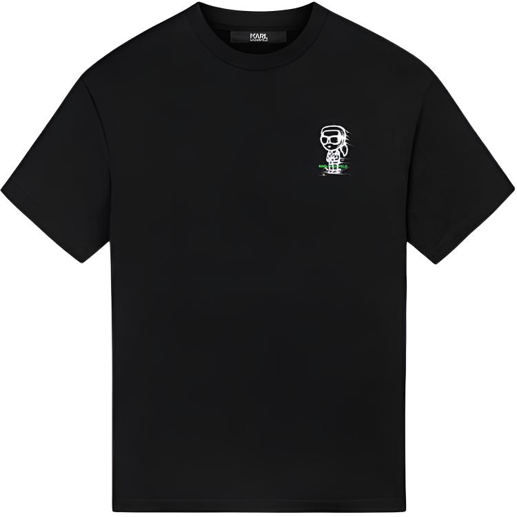 KARL LAGERFELD T Shirt Men's Black 241N1736-