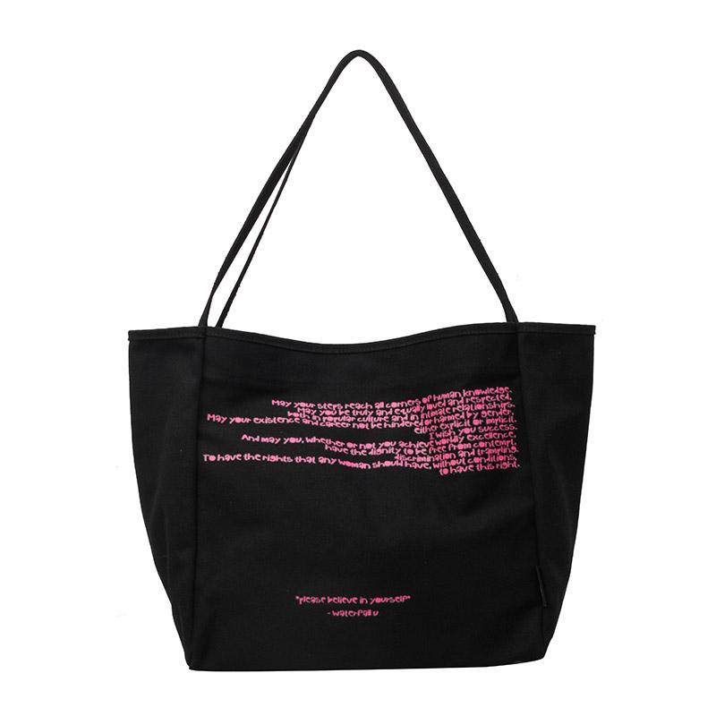 Холщовая сумка Женская большая вместительная сумка для письма Сумка-тоут на плечо