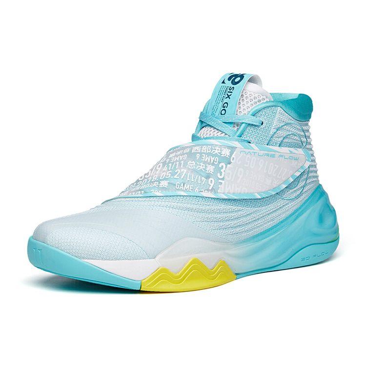 Anta KT6 Top Of G6 Thompson Shock Absorption Slip Resistant Durable High Top Basketball Shoes Men Basketball Shoes Pool-Blue 112131101-1