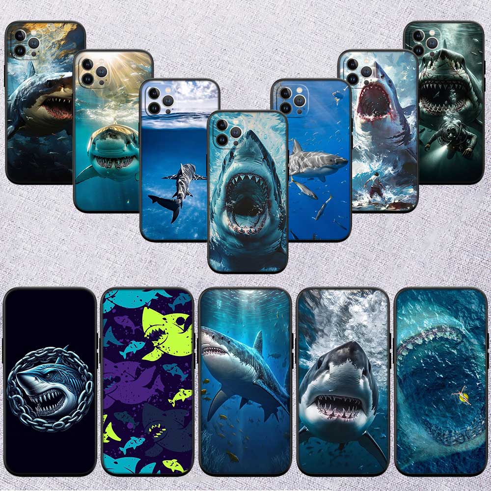 NH39 Shark Art Phone Case for Samsung Galaxy A11 A12 A13 A15 A52S A53 A55 A56 A70 A71 A72 A73 F06 F16 F56 S10 Plus S10e