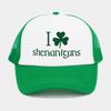Green Velvet Clover Shamrock Hat Breathable Sun Hat Casual Peaked Cap  St. Patricks Day
