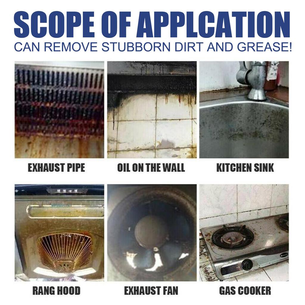 Jue-Fish Oil Stain Foam Cleaner Multi-purpose Heavy Oil Stain Foam Cleaner for Kitchen Stoves and Range Hoods