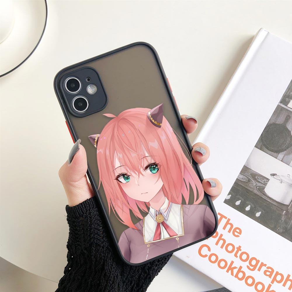 Матовый чехол для iPhone 11 12 13 14 Pro Max XR X 8 7 Plus Pro XS Mini Skin Feeling Cover Funda Coque Shell Capa Anime Spy X Family