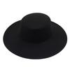 Winter Flat Top Woolen Hat Jazz Hat