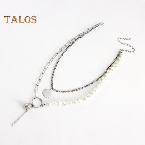 Многослойное ожерелье из искусственного барочного жемчуга для женщин, ожерелье из искусственного жемчуга с подвесками в виде цепочки, ювелирные изделия для жены и подруги