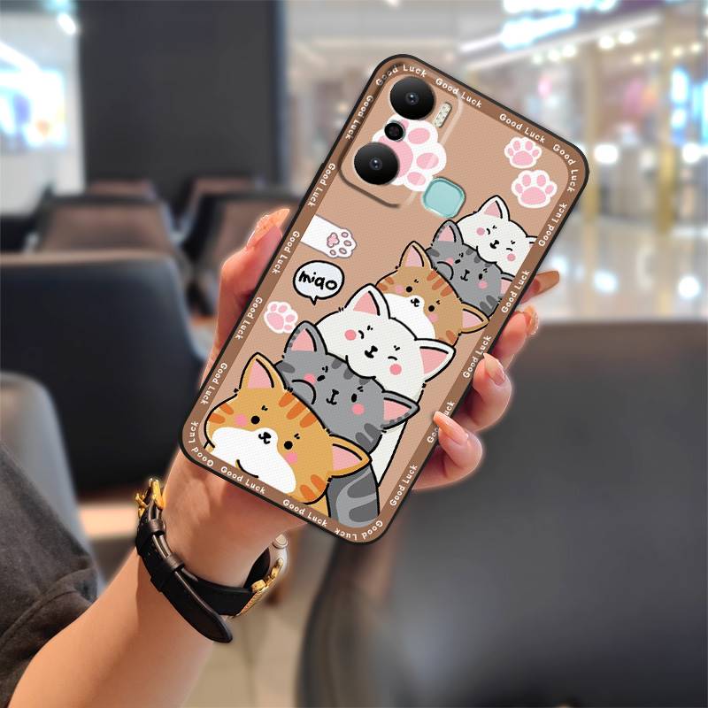 Back Cover Full Wrap Phone Case For Infinix X6825/Hot20 Play Cute Anti-knock Durable Graffiti Cartoon Protective TPU