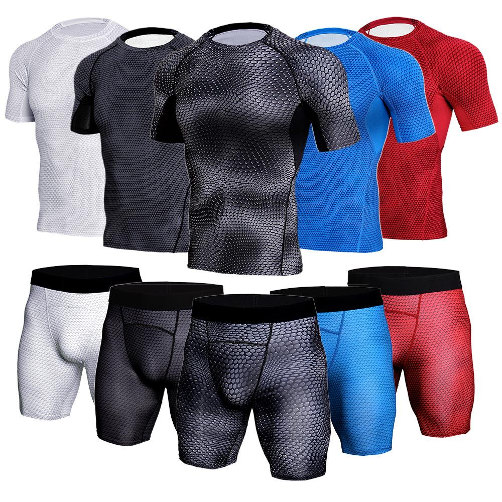 Quick Dry Workout Running Shirt Compression Fitness Tops Breathable Jersey Gym T-shirts Clothing Male Sport Shirts Men