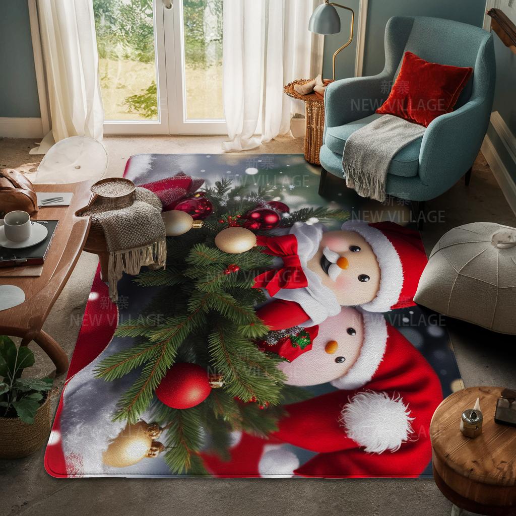Ковер у входа в дом Домашний коврик у двери Гостиная Ванная Комната Ноги ванная комната Нескользящие коврики с водопоглощением для ванной Счастливого Рождества зима