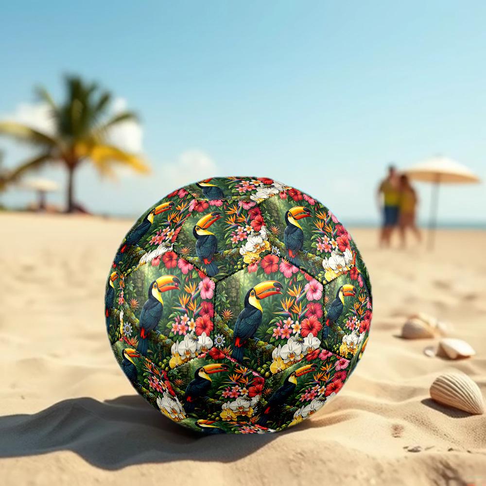 1pc Tropical Bird Paradise Durable Size 5 Soccer Ball Professional Match Training Football Indoor &Outdoor Sports Ball p6014