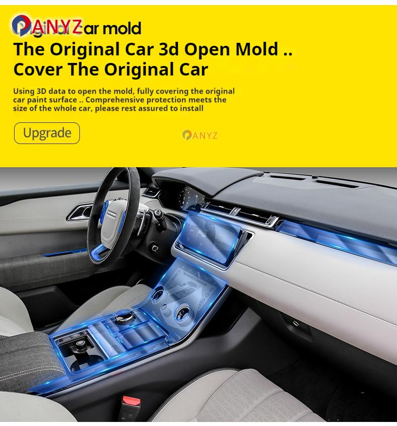 For Jeep Grand Cherokee 2021 2022 2023 2024 Interior TPU Anti-scratch Film Center Console Navigation Panel Protection Sticker az1