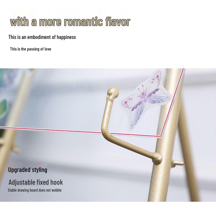 Роскошный скандинавский фотостенд для приветствия на свадьбу - Металлическая подставка-мольберт, напольная.