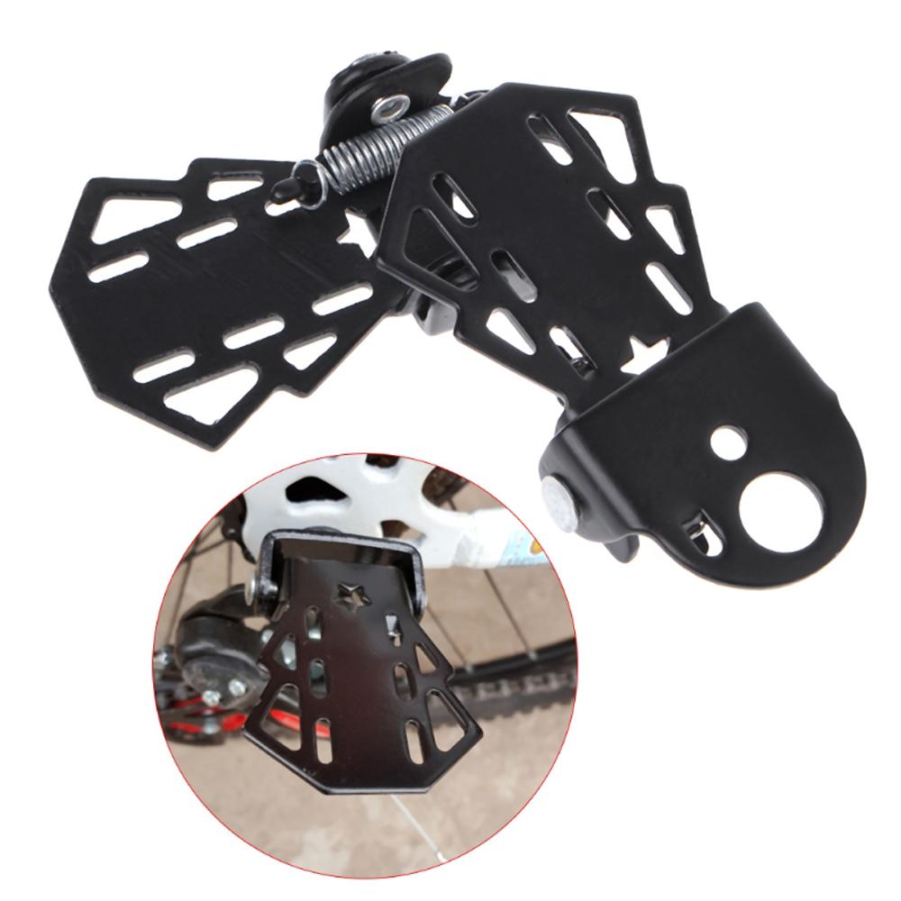 1 Pair Cycling Folding MTB Bike Black Metal Bicycle Foot Pegs Rear Seat Bike Pedals Footrests