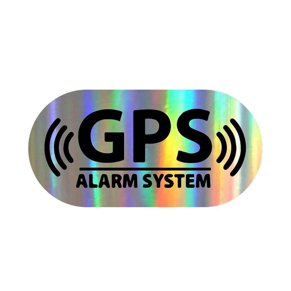 Multicolor GPS Tracking Alarm Sticker 16*8cm Alarm System Decal Reflective Warning Sticker