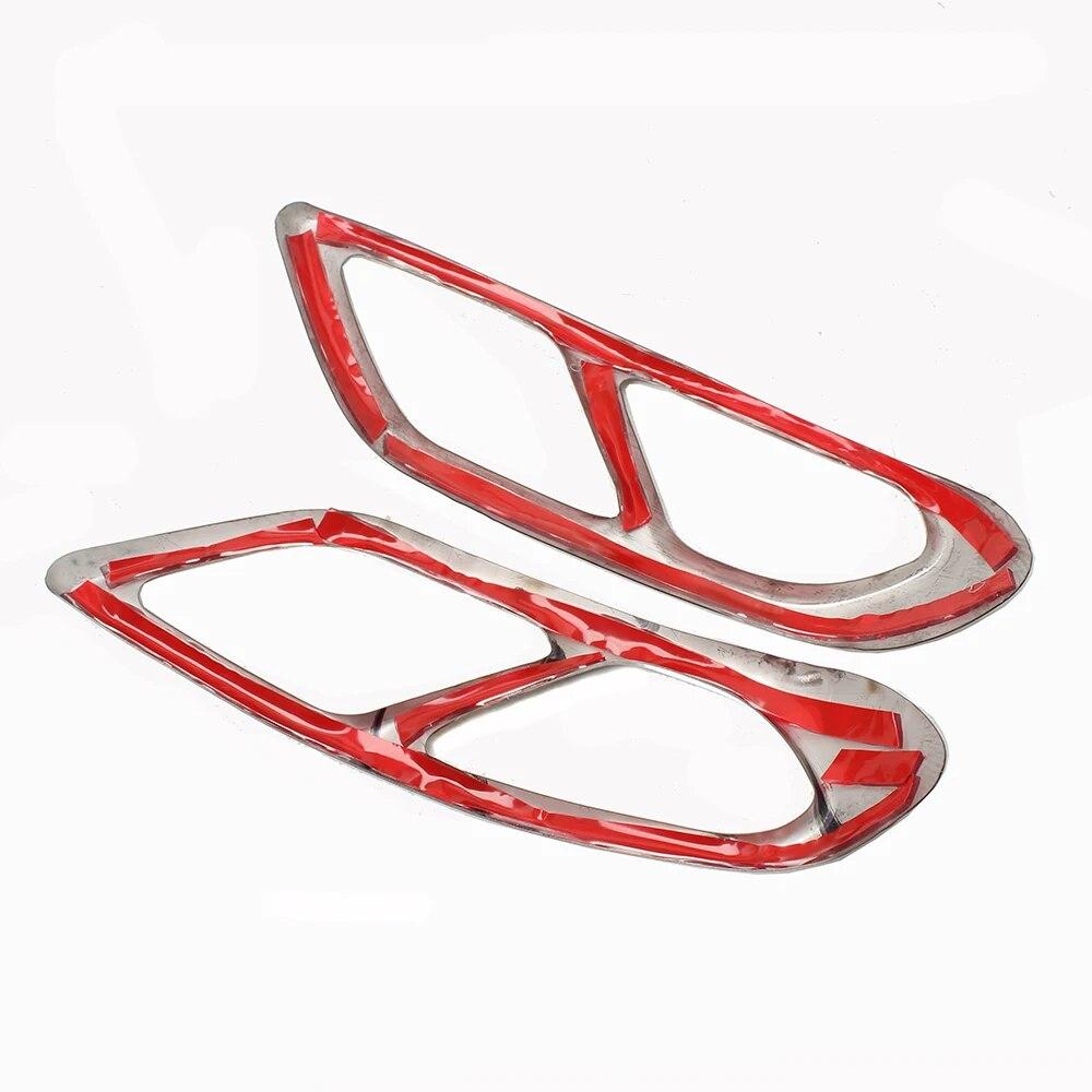 Car Tail Throat Covers Stainless Steel Dual Exhaust Pipe Cover Trim For Ford Mondeo/Fusion Sedan 2013- Accessories Steel