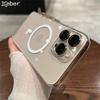 Роскошный кристально прозрачный беспроводной зарядный чехол Magsafe Magnetic Case для iPhone 15 12 13 14 16 Pro Max Plus противоударный жесткий чехол