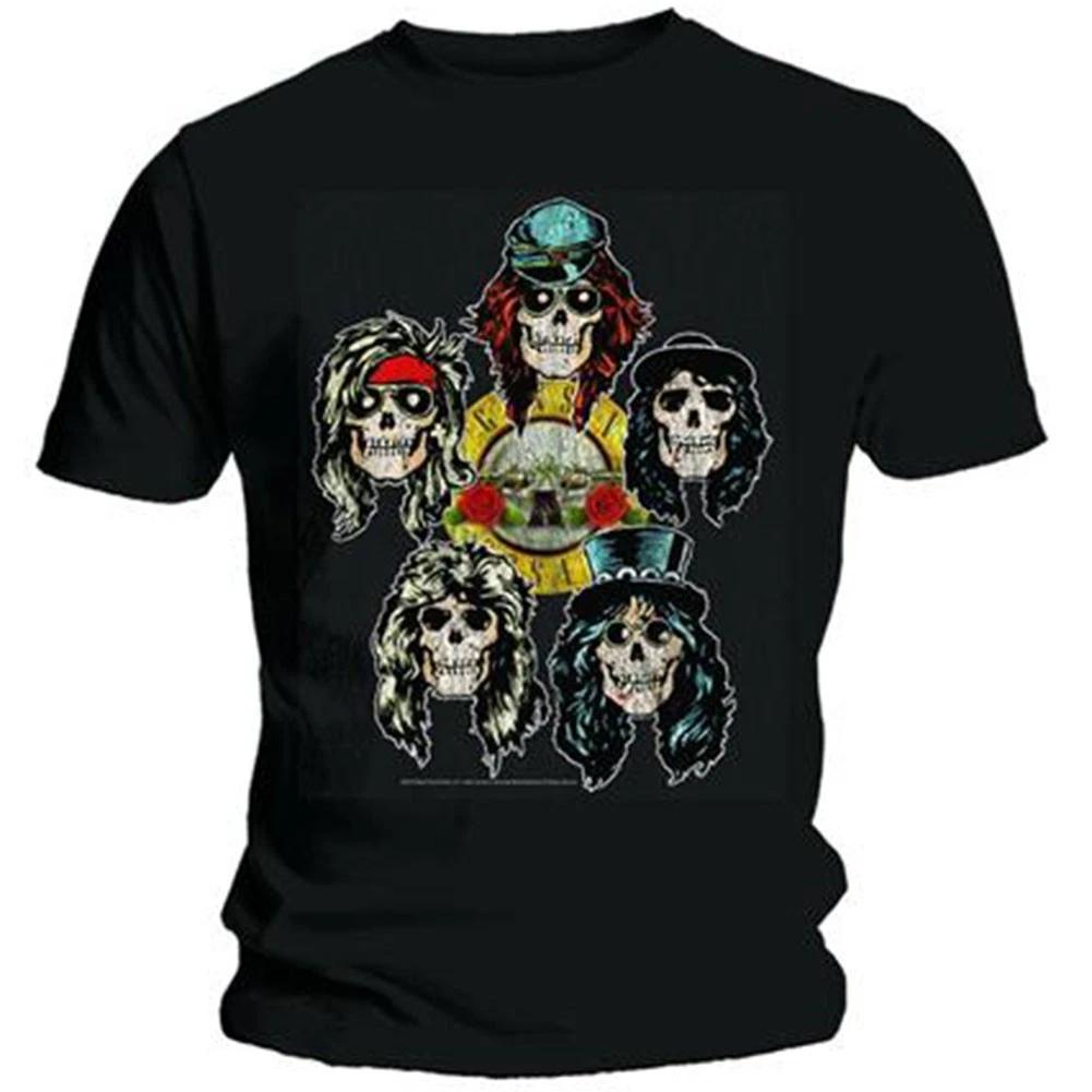 Men's Guns N Roses Vintage Heads T-shirt Medium Black