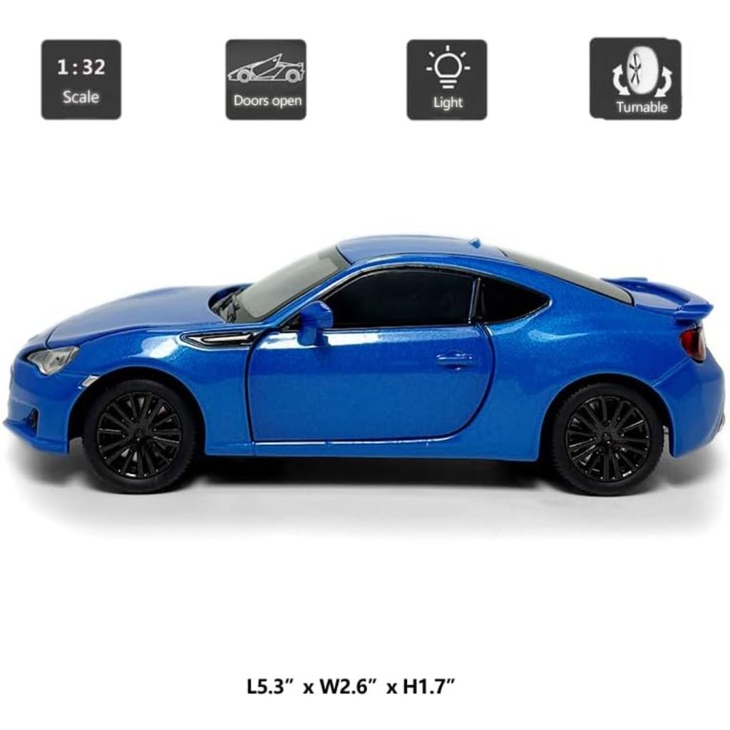 1/32 масштаб Subaru 2017 BRZ модель автомобиля литые игрушечные машинки металлические детские литые машинки, двери открываются, со светом, игрушки для детей подарки коллекция дисплей