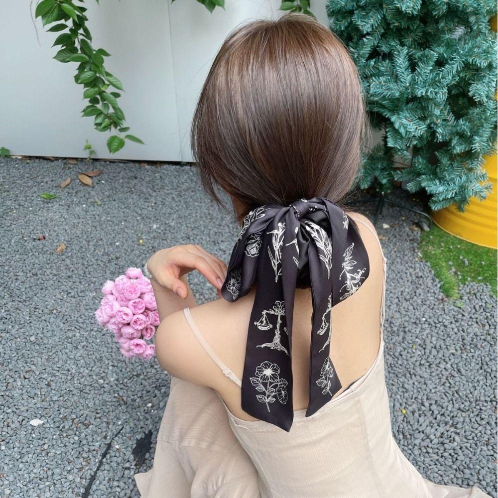 Бант Древний Стиль Веревка для Волос Резинка для Волос Древняя Повязка для Волос Ретро Тушь Живопись Веревка для Волос Веревка для Волос