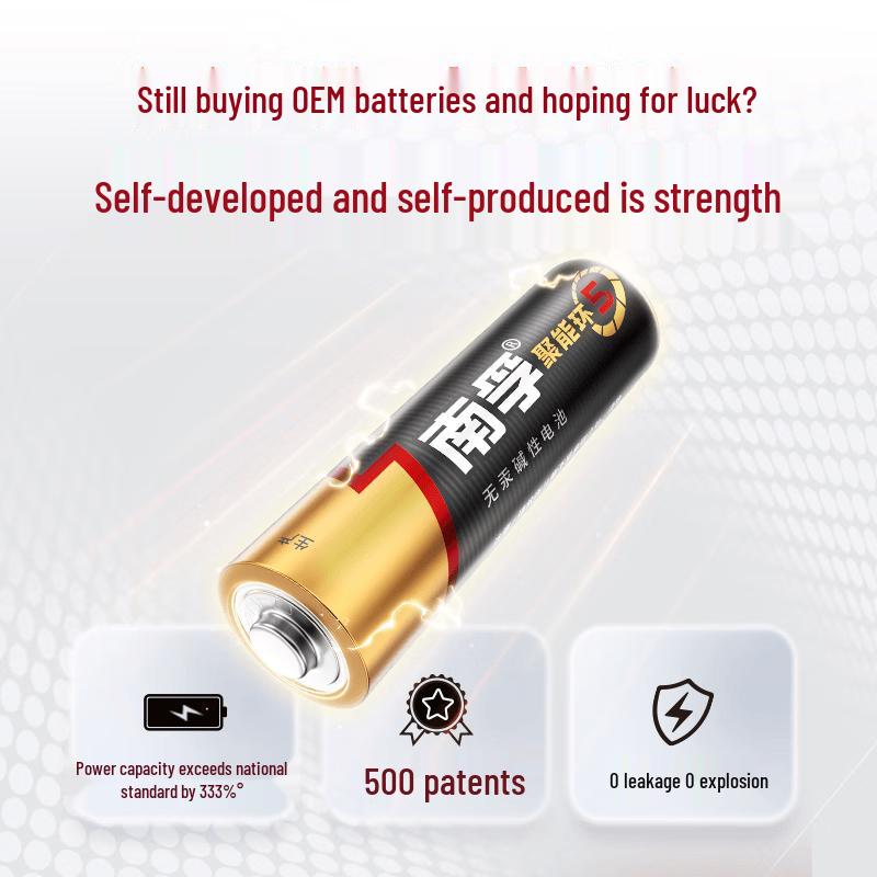 Nanfu AA/AAA Alkaline Batteries CN plug (adapter included)