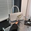 Fashion Light Luxury 2025 New Foreign Style Korean Version Popular Retro Casual Solid Color Portable Shoulder Crossbody Small Square Bag