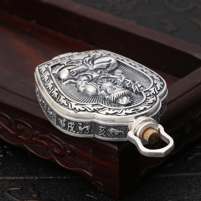 S925 Sterling Silver Zodiac Buddha & Guardian Deities Openable Pendant