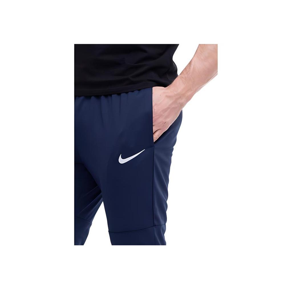 Nike Logo Print Lace-Up Mid-Rise Casual Pants Men bottoms Navy-Blue FJ3017-451