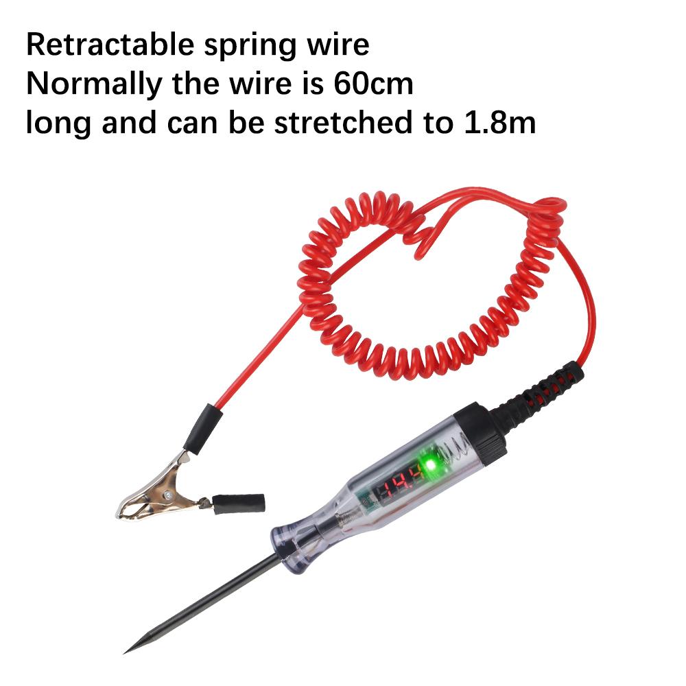 Диагностические инструменты Универсальный цифровой ЖК-дисплей DC/Измерительный щуп Pen Детектор цепи Измерительная ручка для автомобильного дисплея Автомобильные аксессуары Тестер напряжения