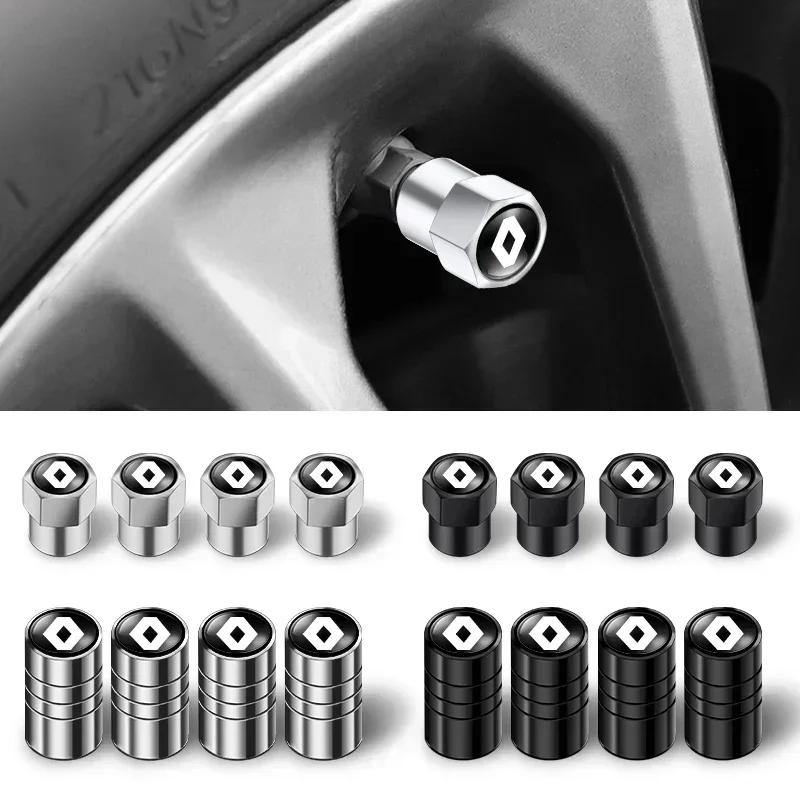 4Pcs Car Decorative Accessories Wheel Valve Stem Metal Dust Cap Cover For Renault RS Fluence Laguna Scenic Latitude Captur ZOE XX1