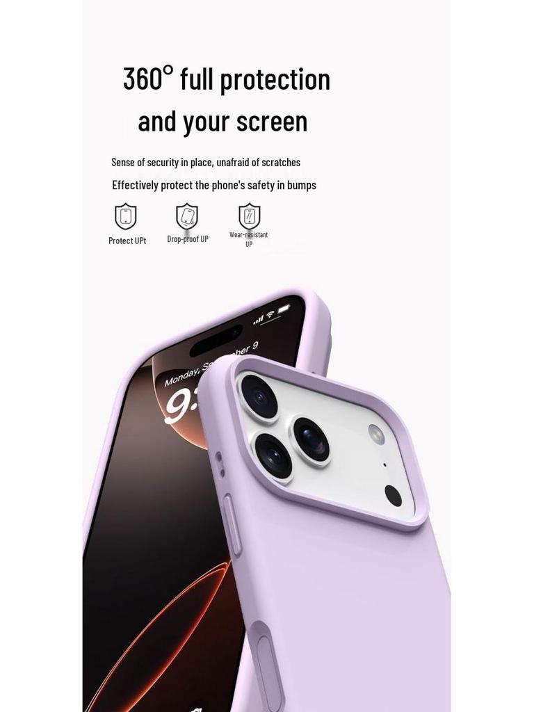 Магнитный чехол из жидкого силикона для iPhone 16 Pro Max – Полное покрытие, Новый дизайн с большим отверстием