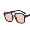 2023 Double Bridge Square Women Sunglasses Vintage Brand Designer Men Sun Glasses Shades Female Exaggerated Oversize Sunglasses