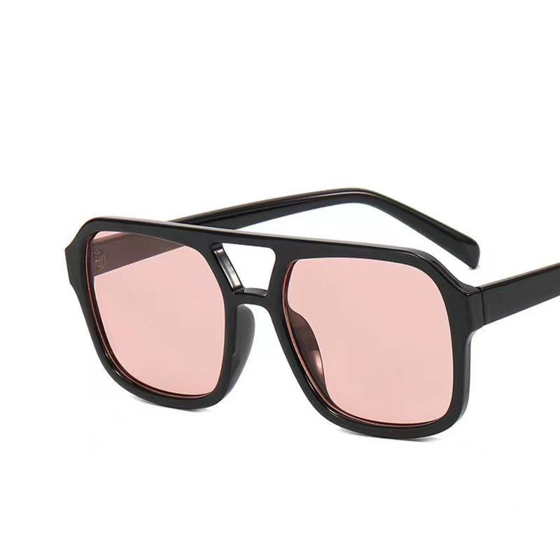 2023 Double Bridge Square Women Sunglasses Vintage Brand Designer Men Sun Glasses Shades Female Exaggerated Oversize Sunglasses