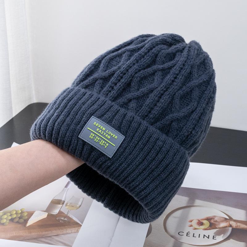 Velvet Knitted Hat for Children Thickened for Warmth In Winter Riding Cold Ear Protection Hat Versatile Knitted Hat for Men Hats & Caps (unisex)
