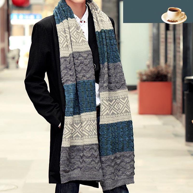 Мужской шарф, осенне-зимний шарф, пара, теплый шерстяной шарф, корейский шарф