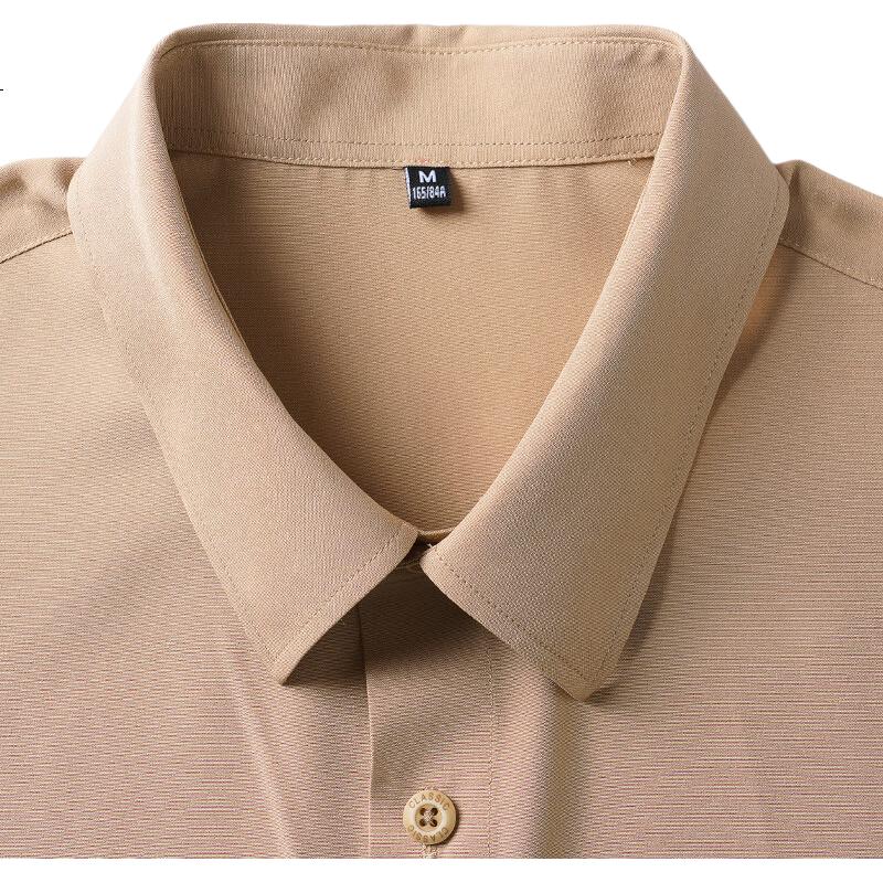 TUCANO Short-Sleeve Shirt for Men, Summer Business Casual Shirt, Draping Comfortable Versatile Undershirt Top, Men's Clothing, Black M