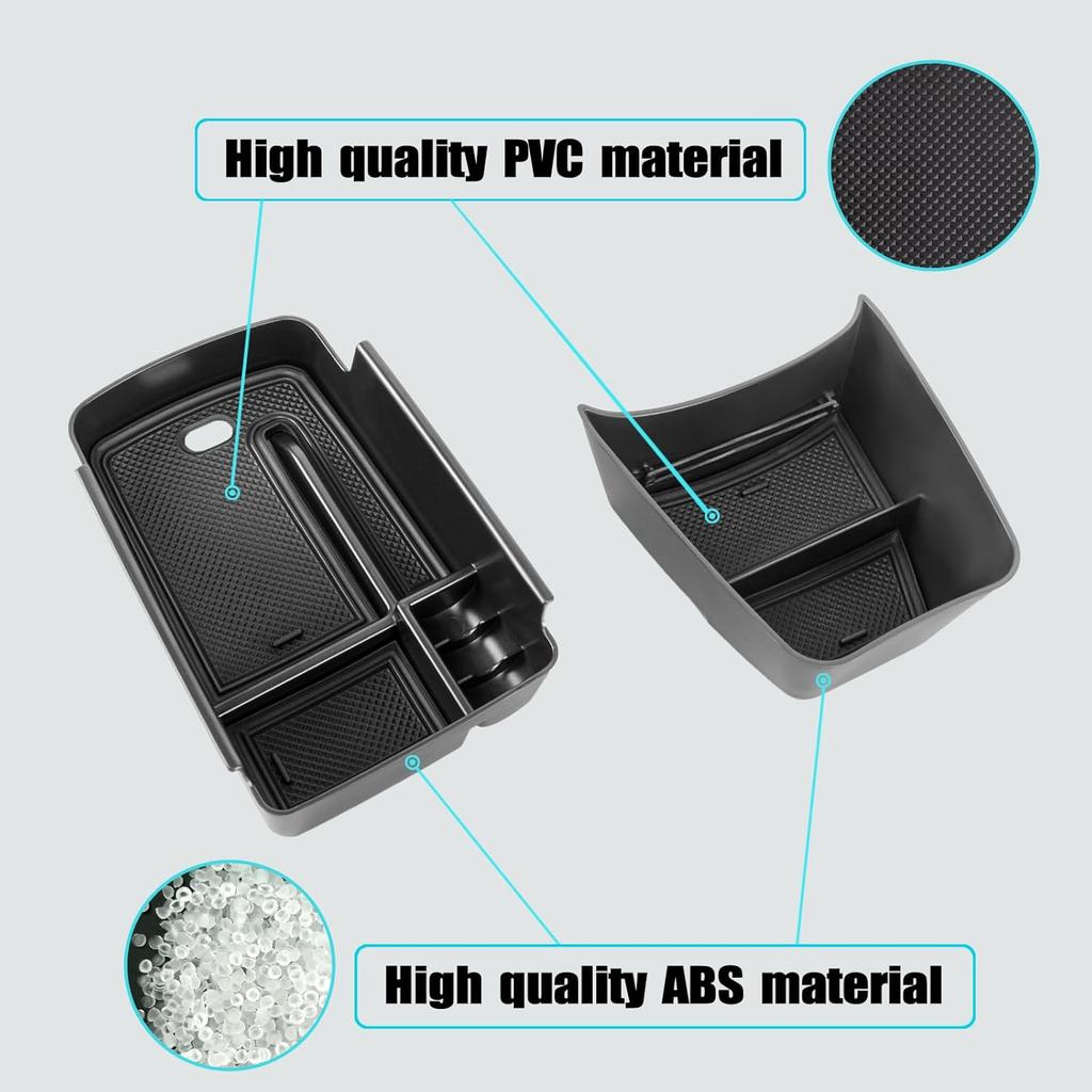 Center Console Organizer Compatible with 2024 2025 2026 Chevy Trax Armrest Storage Box and Center Console Middle Storage Tray Insert Secondary