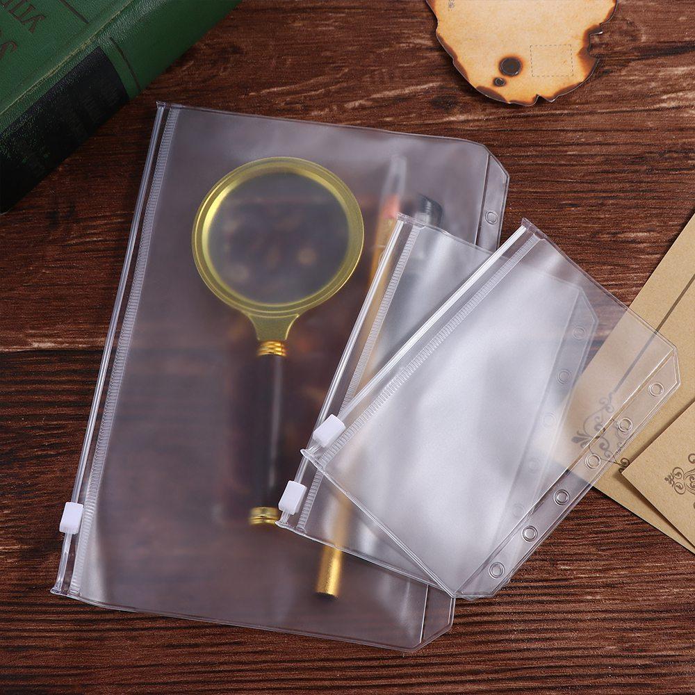 Loose Leaf Storage Bag Zipper PVC Binder Document Document Folder Folder Pouch File Organizer