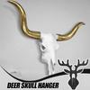Steel Antler Skull Hooker Holder 6pcs Home Wall Mount Display Easy Installation Multi-Purpose Deer Head Hanger For Goats Bucks