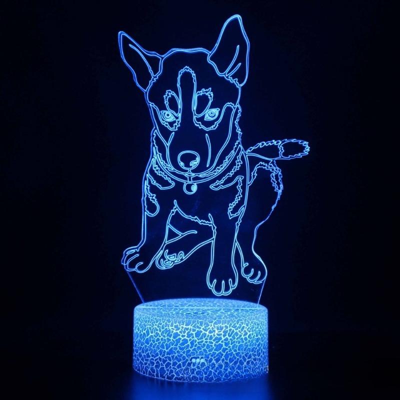 Cartoon Series 3D Night Light LED Colorful Touch Remote Control USB Creative Desk Lamp