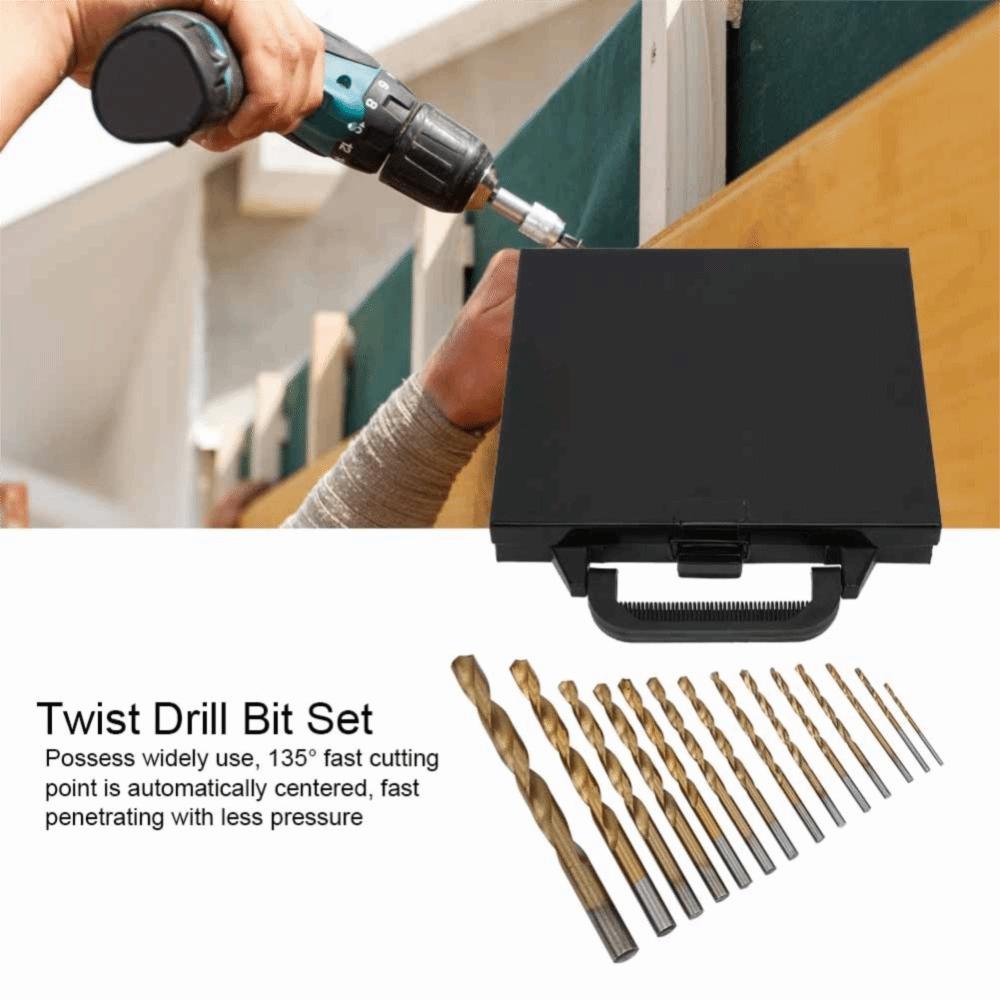99pcs 135° Point Angle Twist Drill Bit Set HighSpeed Steel HSS Drill Bits  Hardened Metal