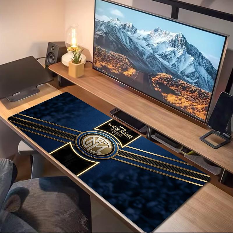FC Internazionale Milano Print Cushion Non-slip Laptop Tablet Big Mousepad XXL Mat Mini PC Playmat With Lock edge