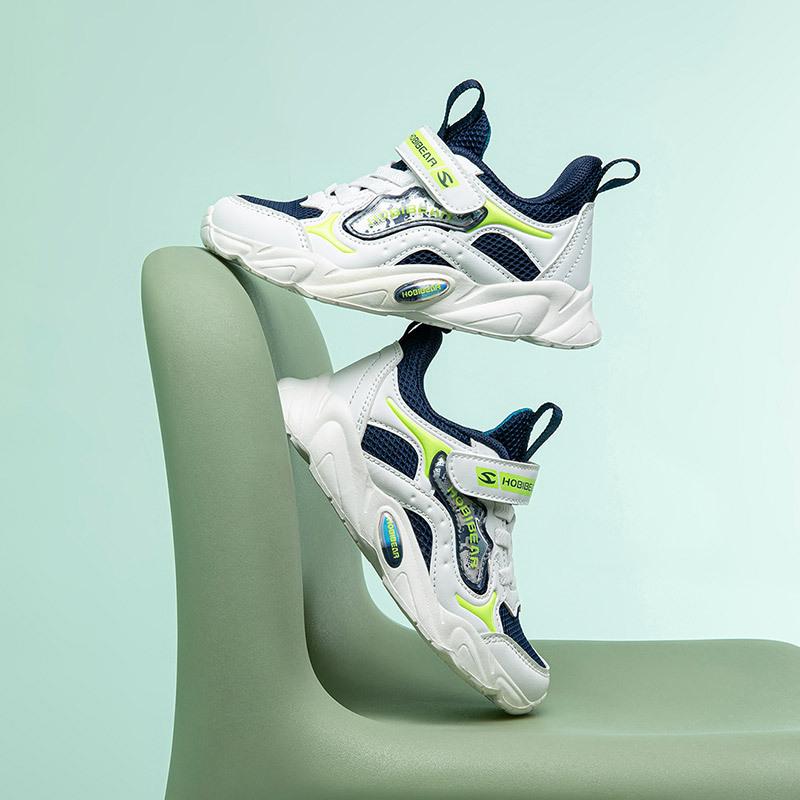 Kids Sneakers Breathable Mesh Running Shoes Boys Girls Hook And Loop Casual Sports Shoes For Children Walking School Shoes