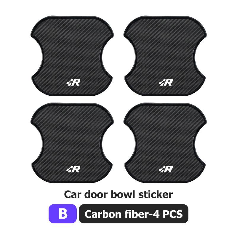 Hub Caps For Volkswagen VW Car Threshold Sticker Door Handle Bowl Scratch Protect Stickers Scirocco Jetta Beetle Golf 4 5 6 Pass