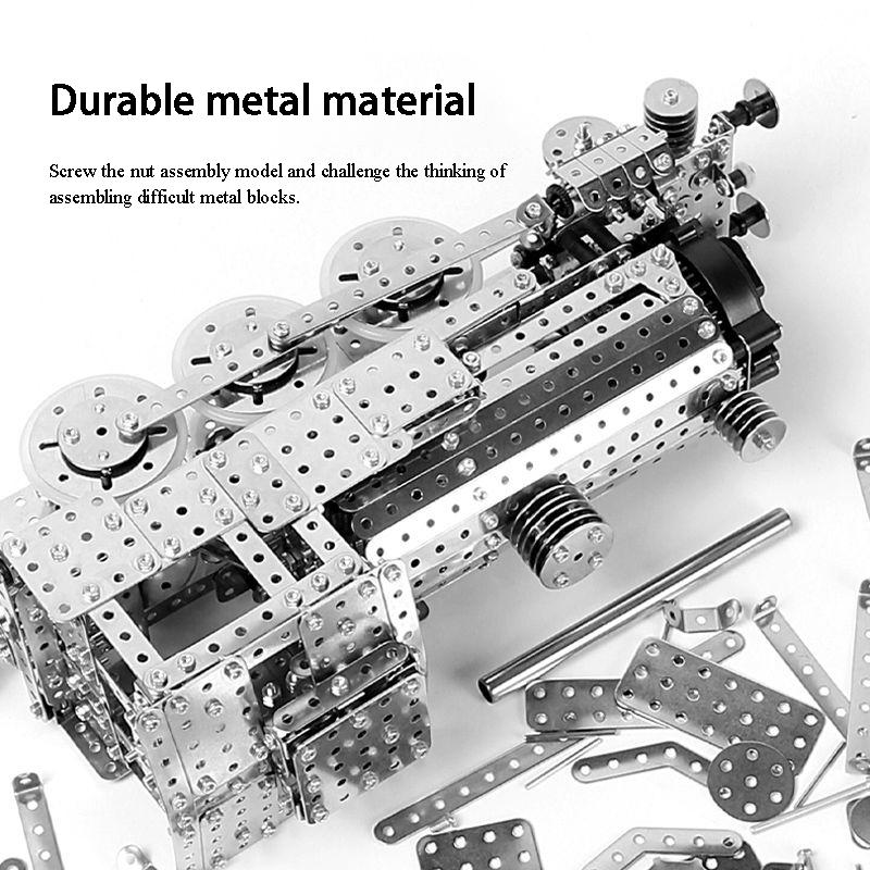 Взрослый Силовой Механический Конструктор Строительный Блок Мальчик Сложный Винт Гайка Ручная Сборка Модель Мотоцикла Металлическая Игрушка Подарок