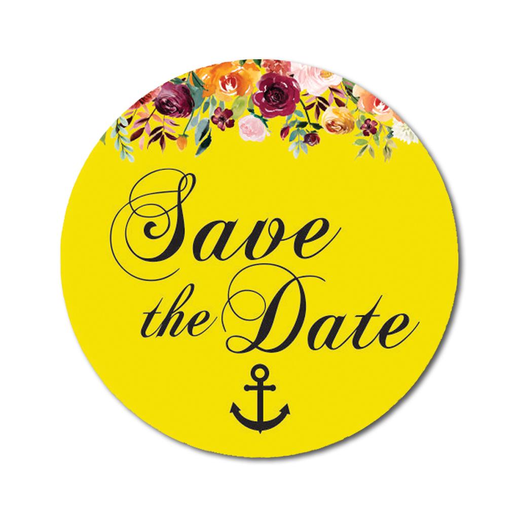 Darling Souvenir 45 шт. черные круглые цветочные и якорные наклейки для сохранения даты DIY конверт уплотнения-1.6