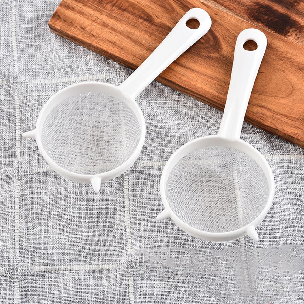 Handheld Kitchen Leaf Mesh Screen Flour Strainer Tea Plastic Sieve