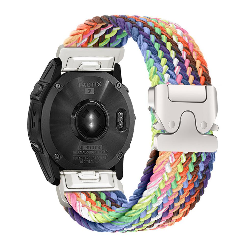 Плетеный петлевой ремешок 20/22/26 мм для Garmin Fenix 8/7/6/5 Forerunner 965 970 265 165 570 Пряжка-парашют Нейлоновый ремешок для часов